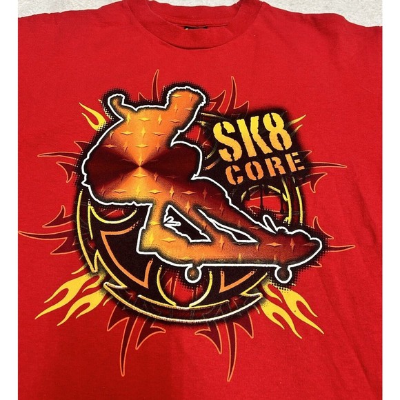 Y2K GWP Sport Skate Core Red Graphic T-Shirt Youth Size XL Skateboarding - Picture 2 of 7